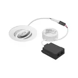 BRUMBERG 41413173DW LED-Einbaustrahlerset ABACO DALI dim2warm, IP44, rund | strukturweiß