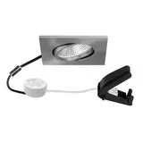 BRUMBERG 40488153AB LED-Einbaustrahlerset BB25 Phasenab. dimmbar (Rundkonverter), Anschlussbox | nickel matt