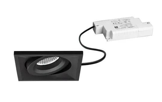 BRUMBERG 39398183 LED-Einbaustrahlerset BB37 Phasenabschnitt dimmbar | strukturschwarz