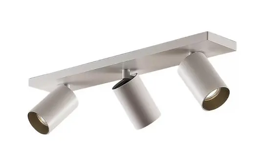 BRUMBERG 57133170 Decken-Anbauleuchte TAGES GU10 rechteckig, 3-fach | strukturweiß | 60 mm