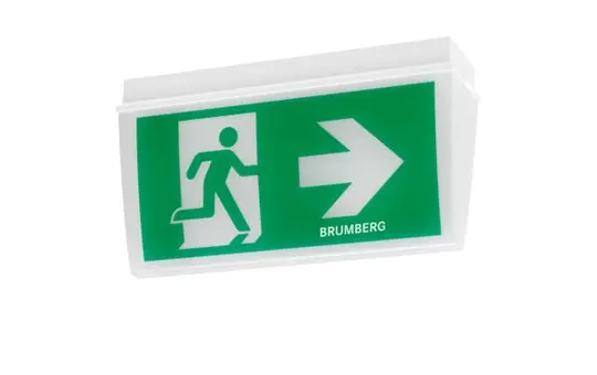 BRUMBERG 79030004 LED-Rettungszeichenleuchte RESCUE ONE Erkennungsweite 32 m | weiß matt
