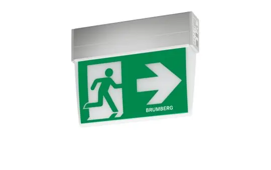 BRUMBERG 79231264 LED-Rettungszeichenleuchte RESCUE TWO Erkennungsweite 25 m, gewölbt | aluminium eloxiert