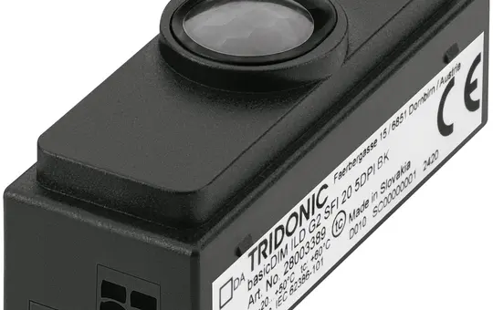 TRIDONIC 28003390 DALI2-Einbau-Präsenzmelder ILD G2 länglich | schwarz | 5 m