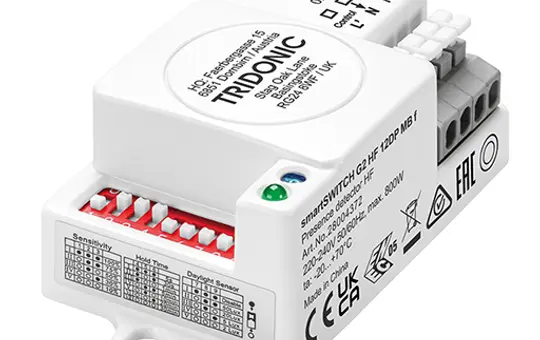 TRIDONIC 28004372 Einbau-Bewegungsmelder smartSWITCH G2 HF längs | 12 m