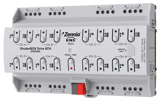 ZENNIO ZIOSHD8 ShutterBOX Drive 8 Kanäle, secure