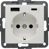 BERKER 48148989 SCHUKO-Steckdose S/B USB-A/C PD, 20 W | polarweiß glänzend
