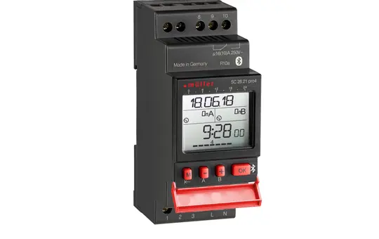 MÜLLER SC 28.21 pro4 digitale Zeitschaltuhr pro4, 2 Kanäle, Woche, BT, 230 V