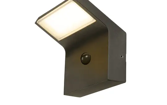 SLV 1008723 Outdoor Wandaufbauleuchte ORDI II eckig, 9,5 W, 2200/3000 K, Sensor | schwarz