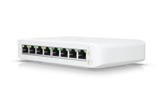 UBIQUITI UniFi USW-Lite-8-PoE Netzwerkswitch (1 GbE) 8-Port (4xPoE+), 52 W