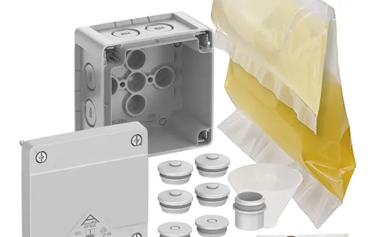 SPELSBERG Abox Pro XT SLK-2,5² Abzweigkasten IP68 mit schraubenlosen Klemmen, bodenfixiert | grau | 2,5 mm²