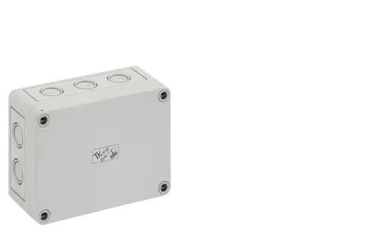 SPELSBERG TK PS 1309-6-m Leergehäuse TK 130x94x57 mm, Polystyrol, Ausschlagmembranen | grau