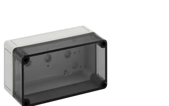 SPELSBERG TK PS 1809-8-to Leergehäuse TK 180x94x81 mm, Polycarbonat | grau/transparent