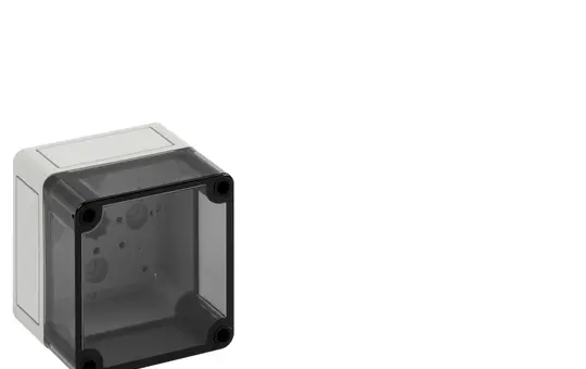 SPELSBERG TK PS 99-8-to Leergehäuse TK 94x94x81 mm, Polycarbonat | grau/transparent