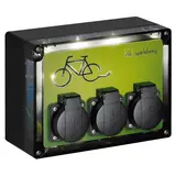 SPELSBERG TG BCS 3 LED E-Bike Ladestation 3x SCHUKO-Steckdose, LED-Beleuchtung | schwarz