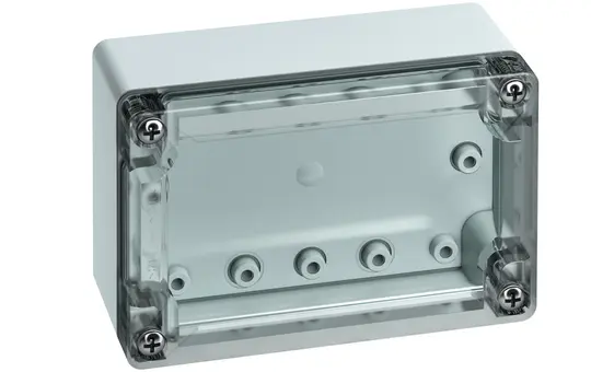 SPELSBERG TG PC 1208-6-to Leergehäuse TG 122x82x55 mm, Polycarbonat | grau/transparent