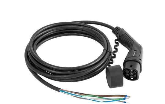 SPELSBERG LL 7m T2 Ladekabel mit Kupplung Typ 2 | tiefschwarz | 7 m