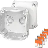HENSEL DK 0102 W Kabelabzweigkasten mit Klemmen Serie DK 84x84x55 mm | lichtgrau | 2,5 mm²