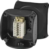 HENSEL RX0207T Reihenklemmenkasten Serie RX 7 Klemmen | schwarz | 93x93 mm