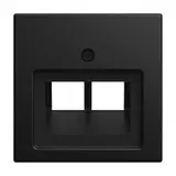 BUSCH-JAEGER 1803-02-915 Netzwerkabdeckung Balance SI 2-fach | schwarz matt