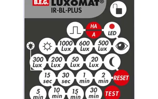 B.E.G. 93406 IR-Fernbedienung für LUXOMAT IR-BL-PLUS