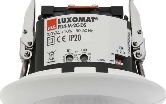 B.E.G. 92760 LUXOMAT Deckenpräsenzmelder PD4-M 2-fach, Master, DE