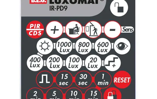 B.E.G. 92201 IR-Fernbedienung für LUXOMAT PD IR-PD9