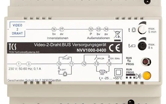 TCS NVV1000-0400 Versorgungs- und Steuergerät für Video-2-Draht:BUS Anlagen