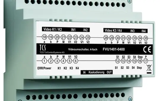 TCS FVU1401-0400 Videosignalumschalter 4-fach, Hutschiene