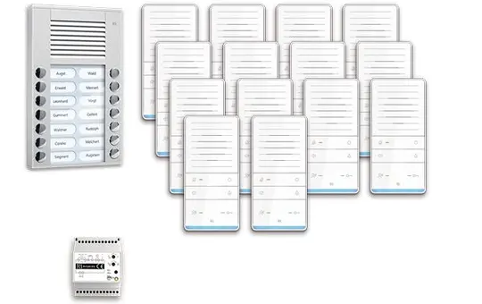 TCS PAAF142/001 Audio-Set Außenstation AP PES 14 WE, 14 Tasten, 14 Freispr. ISW6031