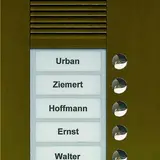 TCS PUK05/1-EB Audio Außenstation UP PUK 5 Tasten rechtsbündig, 1-spaltig | bronze