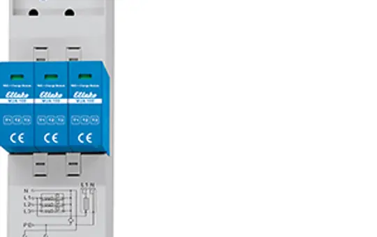 ELTAKO 28380000 Modularer Überspannungsableiter Typ 1+2+3 Sammelschienenmontage