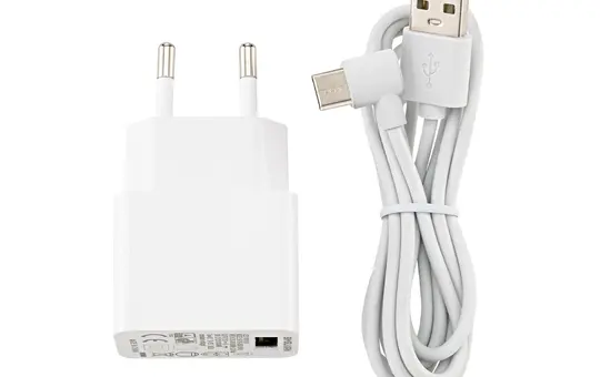 SIGOR 4590601 USB-C Ladekabel & Netzteil gewinkelt | weiß | 1200 mm