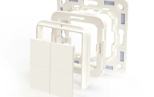 SHELLY B A WS 4 B Adapter für BLU Wall Switch Busch-Jaeger | weiß