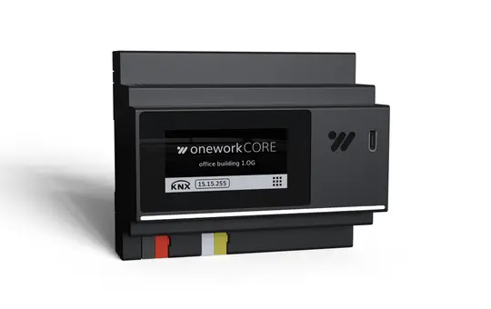 ONEWORK OWCOKNXB KNX-Steuereinheit 6 TE, mit Display, Touch-Funktion | schwarz