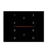 EELECTRON 9025GKP30L3 Glasrahmen für KNX-Codetastatur 3-modulig | schwarz