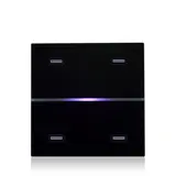 EELECTRON 9025GL04B03 KNX-Tastsensorabdeckung GLASSPAD Line 4-fach, Double | schwarz