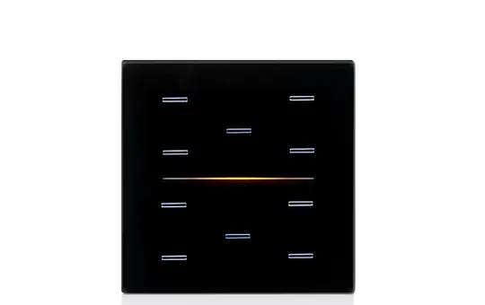 EELECTRON 9025GL10L03 KNX-Tastsensorabdeckung GLASSPAD Line 10-fach, Single | schwarz