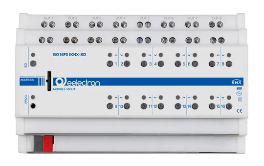 EELECTRON BO16F01KNX-SD KNX-Schaltaktor plus 16-fach, SD-Karte