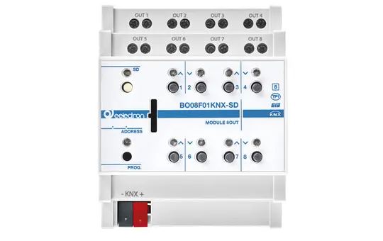 EELECTRON BO08F01KNX-SD KNX-Schaltaktor plus 8-fach, SD-Karte