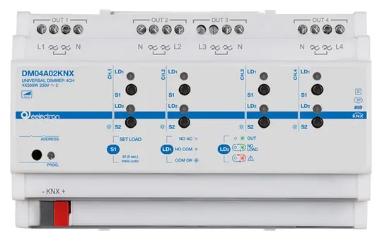 EELECTRON DM04A02KNX KNX-Dimmaktor 4-fach, 300 W