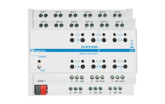 EELECTRON IO12F01KNX KNX-Universalaktor 12-fach, 12 Binäreingänge