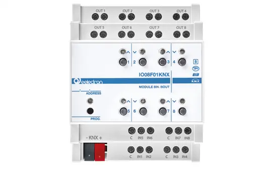 EELECTRON IO08F01KNX KNX-Universalaktor 8-fach, 8 Binäreingänge