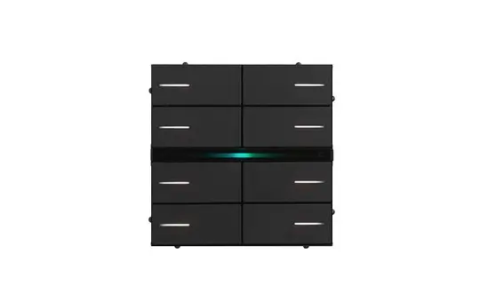 EELECTRON SO08L02KNX-3 KNX-Tastsensor LITE 8-fach | schwarz