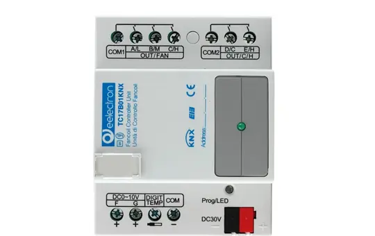 EELECTRON TC17B01KNX KNX-Fan-Coil-Aktor 5-fach, 2 x 0-10 V