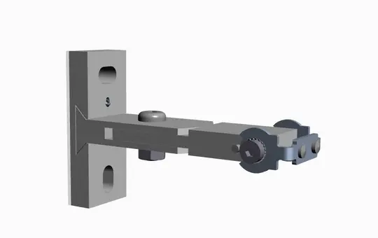 ETHERMA 45063 T-Halter schwenkbar für EXO COMFORT und BASIC | silber