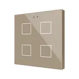 ZENNIO ZVIFR4C KNX-Tastsensor Flat RGB 4-fach | champagner