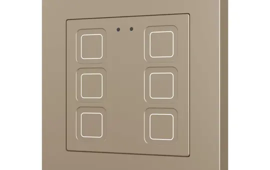 ZENNIO ZVITR55X6C KNX-Tastsensor Tecla 55 RGB 6-fach | champagner