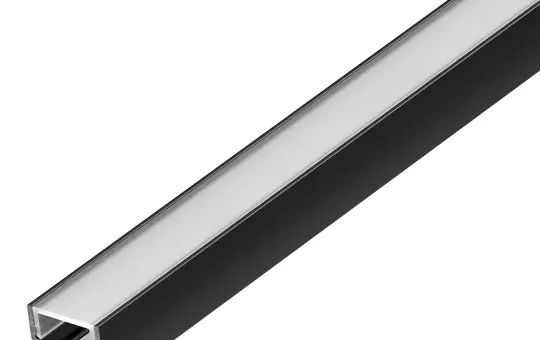 BARTHELME 62378042 Aluminiumprofil BARdolino Midi flach | schwarz | 2 m