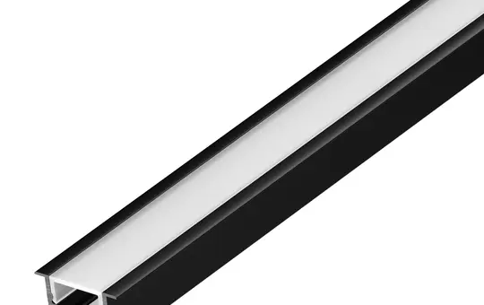 BARTHELME 62378191 Aluminiumprofil BARdolino Midi T schwarz | 1 m