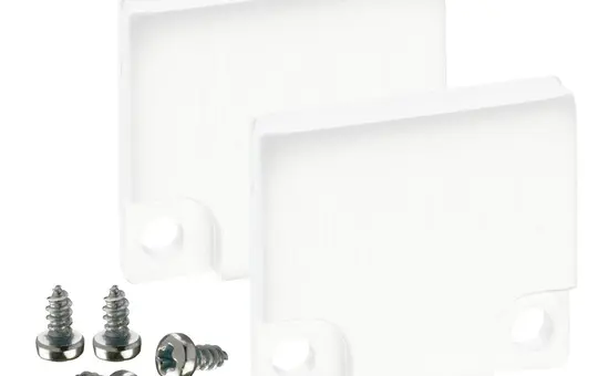 BARTHELME 62398613_9010 Endkappe BARdolino hoch, 2 Stück | reinweiß